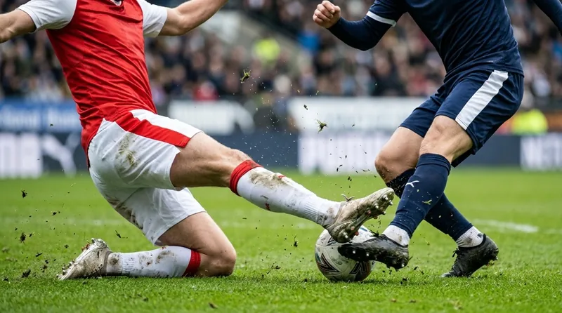 Plan rapproché sur une action rapide de football affichant une netteté totale à 60 images par seconde